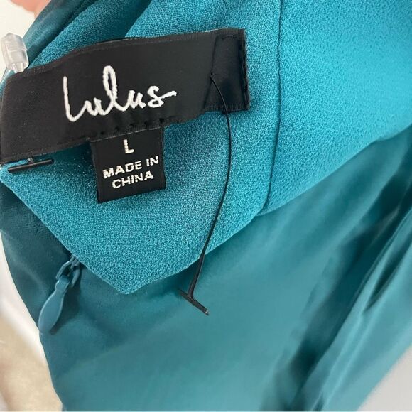 Revolve LULUS Power of Chic Tie Back Satin Evening Midi Dress - Picture 11 of 12